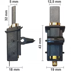 Kohlebürsten Kohlen für Balay 3TL931 Waschmaschine
