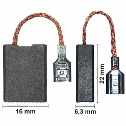 Kohlebürsten Kohlen für Berner ca. 6,3 x 16 x 22 mm Universal