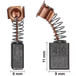 Kohlebürsten Kohlen für Black & Decker 6 x 9 x 11 mm Universal