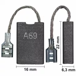 Kohlebürsten Kohlen für Würth MH-10 E, MH-10 SE Stemmhammer