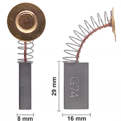 Kohlebürsten Kohlenpaar für киров ca. 8 x 16 x 29 mm Universal