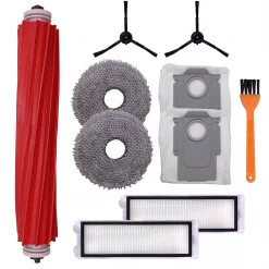 Set Für Roborock Q Revo mit Hepa-Filter, Wischtuch, Seitenbürste, Hauptbürste, Staubbeutel für Staubsauger Roboter