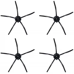 Seitenbürsten Schwarz 4 Stück Gummi für Roborock Q Revo, Q Revo Pro, Q Revo MaxV Staubsauger Roboter