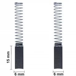 Kohlebürsten Motorkohlen für Metabo ca. 6 x 6 x 15 mm Universal