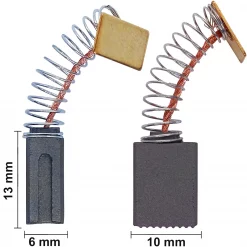 Kohlebürsten Kohlenpaar für Meistercraft ca. 6 x 10 x 13 mm Universal