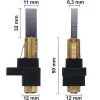 Kohlebürsten Kohlenpaar für LG ca. 6,3 x 11 x 32 mm Kohlen Universal