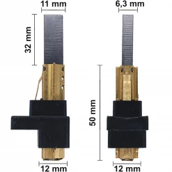 Kohlebürsten Kohlenpaar für LG ca. 6,3 x 11 x 32 mm Kohlen Universal