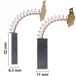 Kohlebürsten für Miele ca. 6,3 x 11 x 32 mm Universal Staubsauger