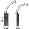 Kohlebürsten Kohlenpaar für Miele ca. 6 x 11 x 32 mm Universal Staubsauger