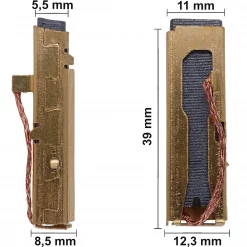 Kohlebürsten Kohlenpaar für Festool ca. 5,5 x 11 x 37 mm Universal Staubsauger