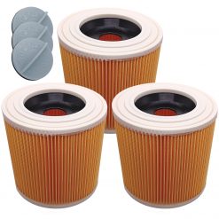 3 Stück Ersatzfilter für Kärcher 6.414-547.0, 6.414-552.0 Nass-/Trockensauger