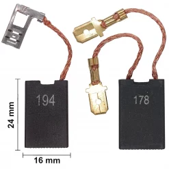 Kohlebürsten Schleifkohlen für Metabo ca. 6 x 16 x 24 mm Kohlen