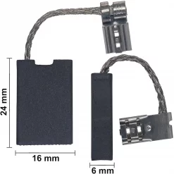Kohlebürsten Schleifkohlen für Metabo ca. 6 x 16 x 24 mm Kohlen
