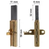 Kohlebürsten Schleifkohlen für Nilfisk ca. 6 x 11 x 32 mm Kohlen