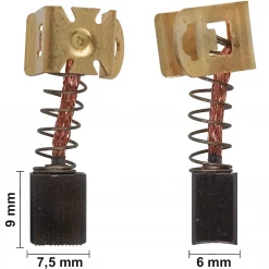 Kohlebürsten Schleifkohlen für Bosch ca. 6 x 7,5 x 9 mm Kohlebürsten