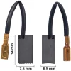 Kohlebürsten Schleifkohlen für Hitachi ca. 6,5 x 7,5 x 14 mm Kohlen