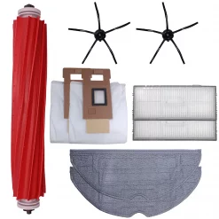 Set für Roborock S7 Modelle mit Hepa-Filter, Wischtuch, Seitenbürste, Hauptbürste, Staubbeutel Staubsauger Roboter