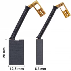 Kohlebürsten Schleifkohlen für Milwaukee ca. 6,3 x 12,5 x 20 mm Kohlebürsten
