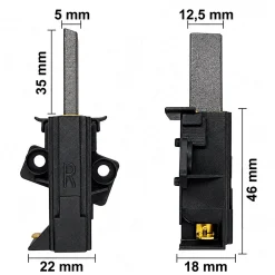 Kohlebürsten für Siemens Extraklasse 1100, SIWAMAT XLM 1160, SIWAMAT XLM 1162 Waschmaschine